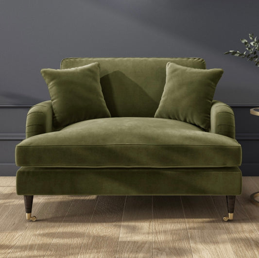 Loveseat Sofa Velvet Couch 2 Seater with Cushions