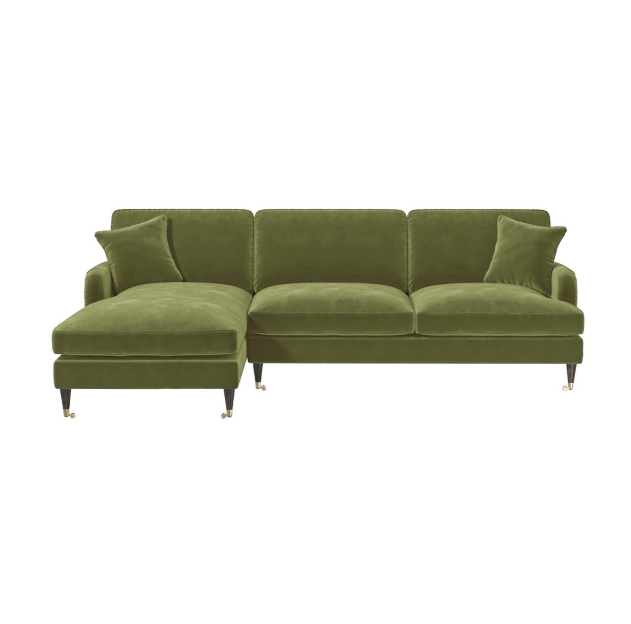 4 Seater Sofa L-Shaped Velvet Corner Couch with Cushions