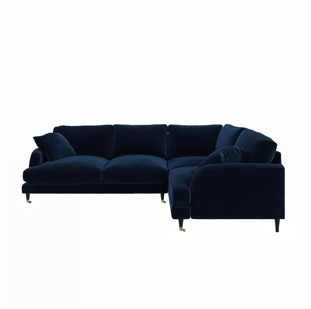4 Seater Sofa L-Shaped Velvet Corner Couch with Cushions