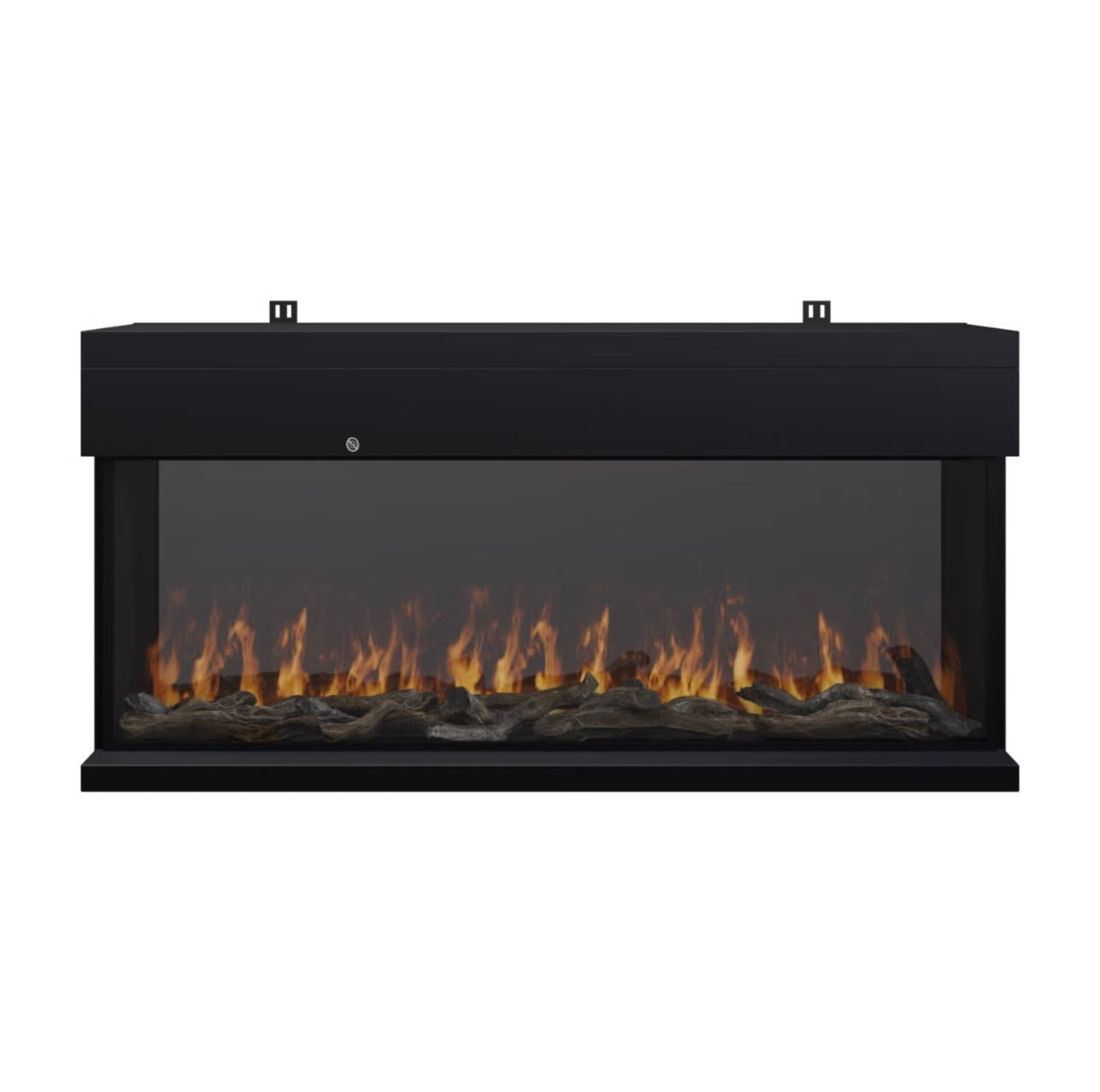 Inset Media Wall Electric Fire with LED Flame and Remote Control