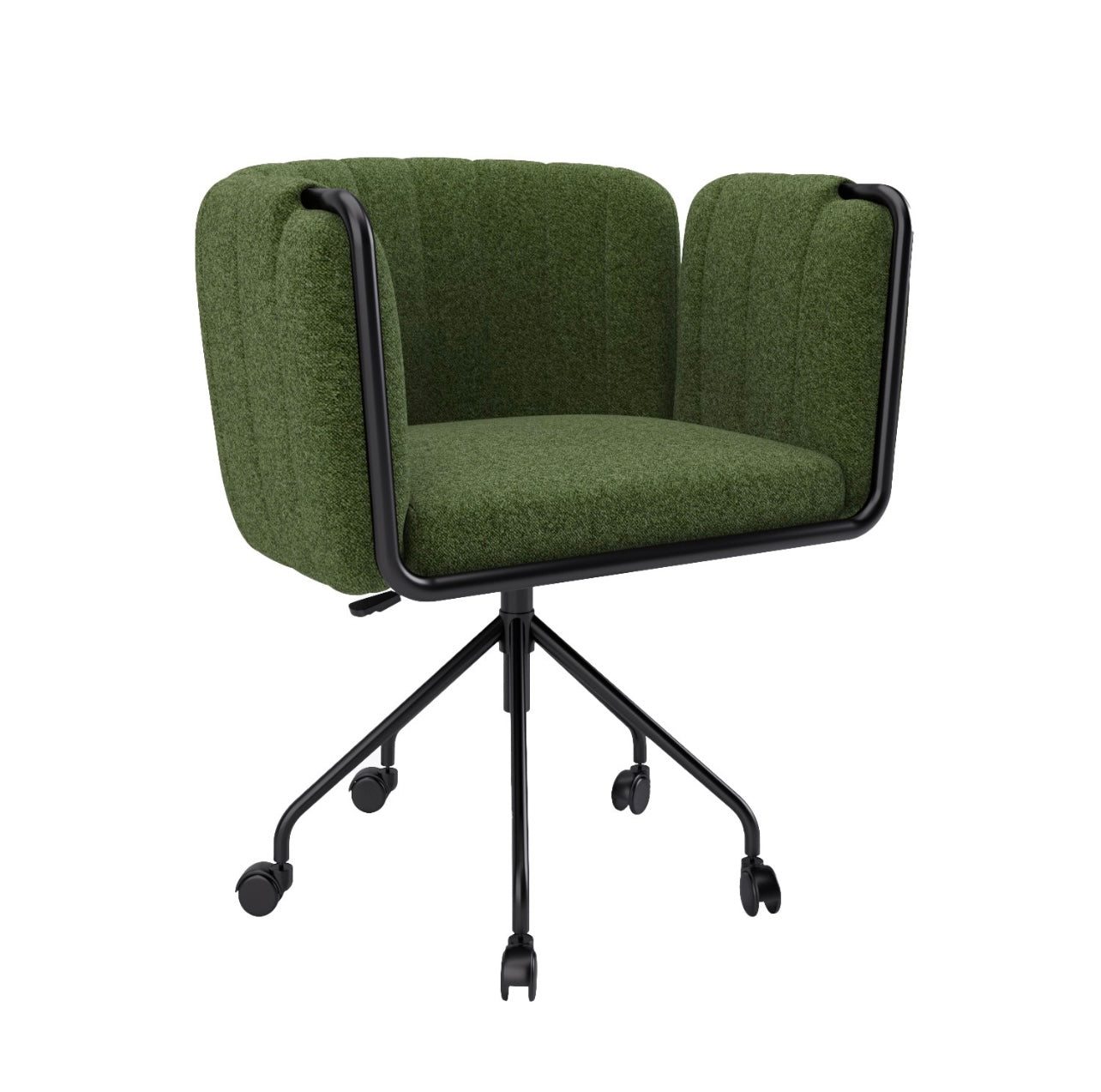 Velvet Swivel Office Chair Armrest and Ergonomic Comfort with Adjustable Height