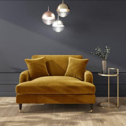 Loveseat Sofa Velvet Couch 2 Seater with Cushions