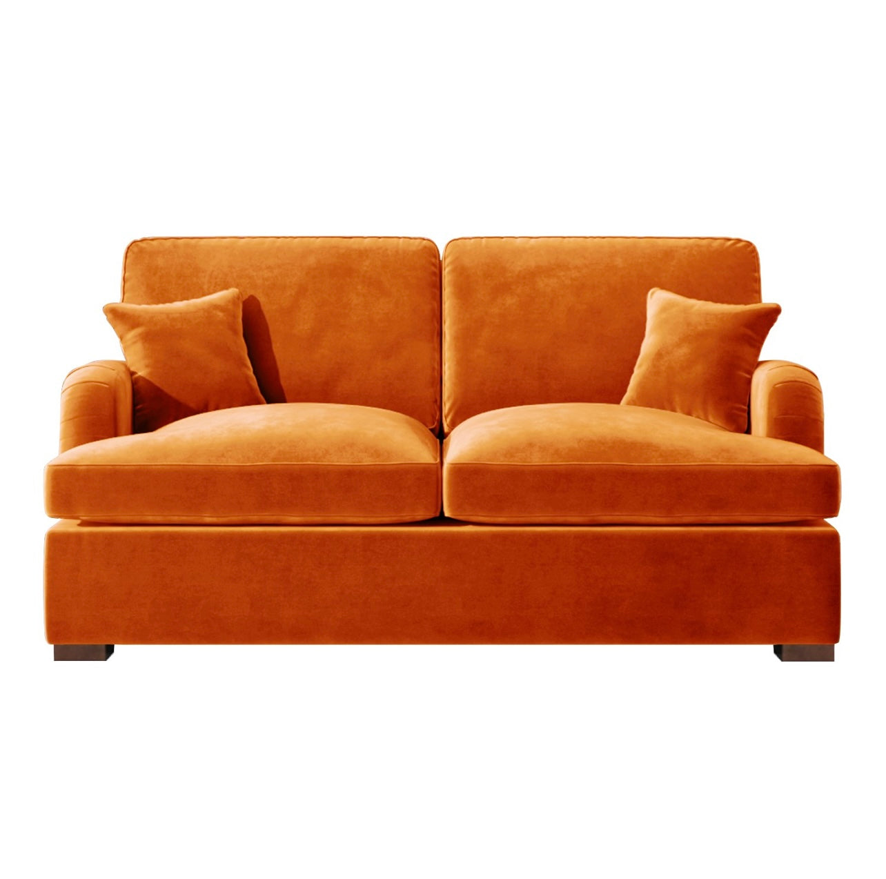 Velvet Sofa Bed 2 Seater Sleeper Sofa with Mattress and Cushions