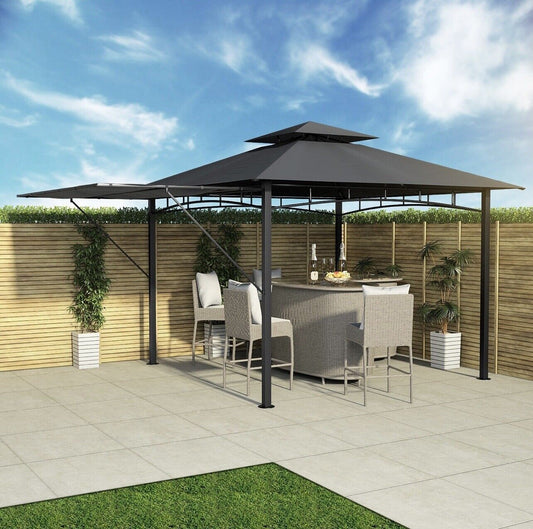 Steel Gazebo Ventilated Roof Outdoor Garden Patio