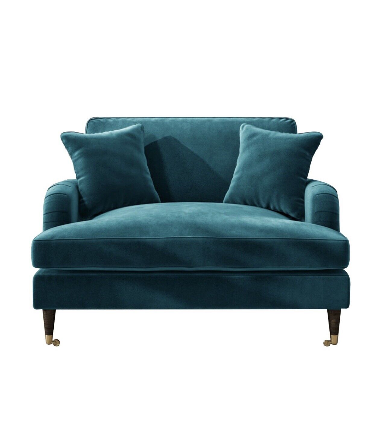 Velvet Loveseat Sofa Couch 2 Seater with Cushions