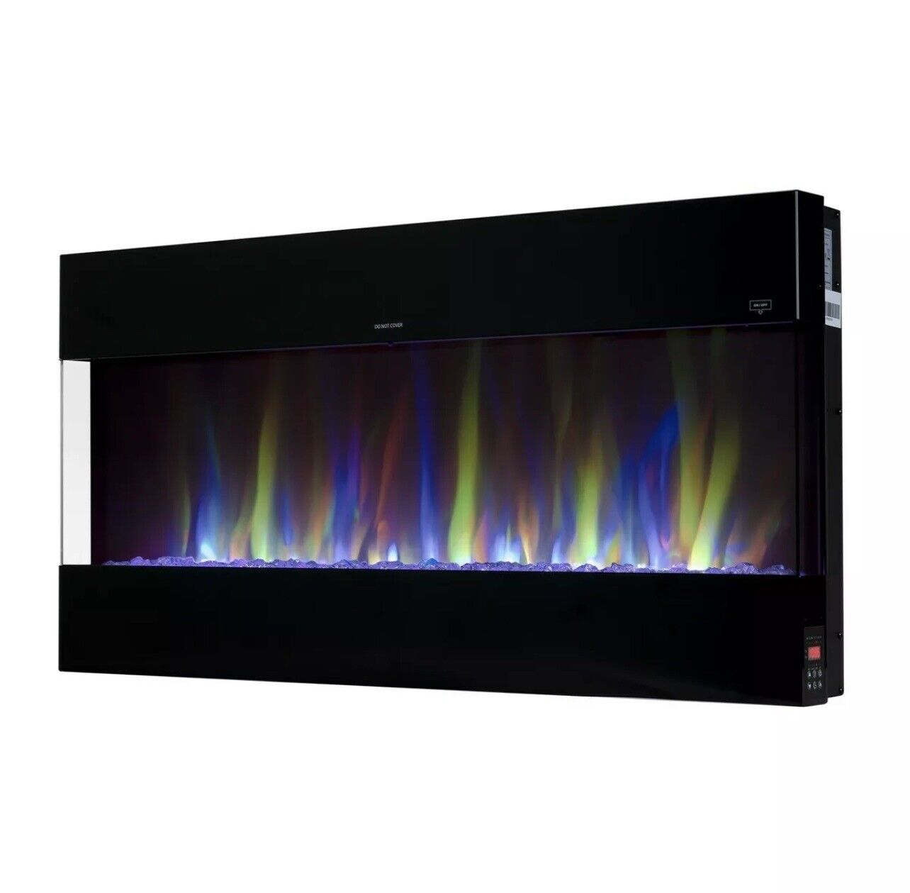 50 Inch Inset Electric Fire with LED Flame in Black