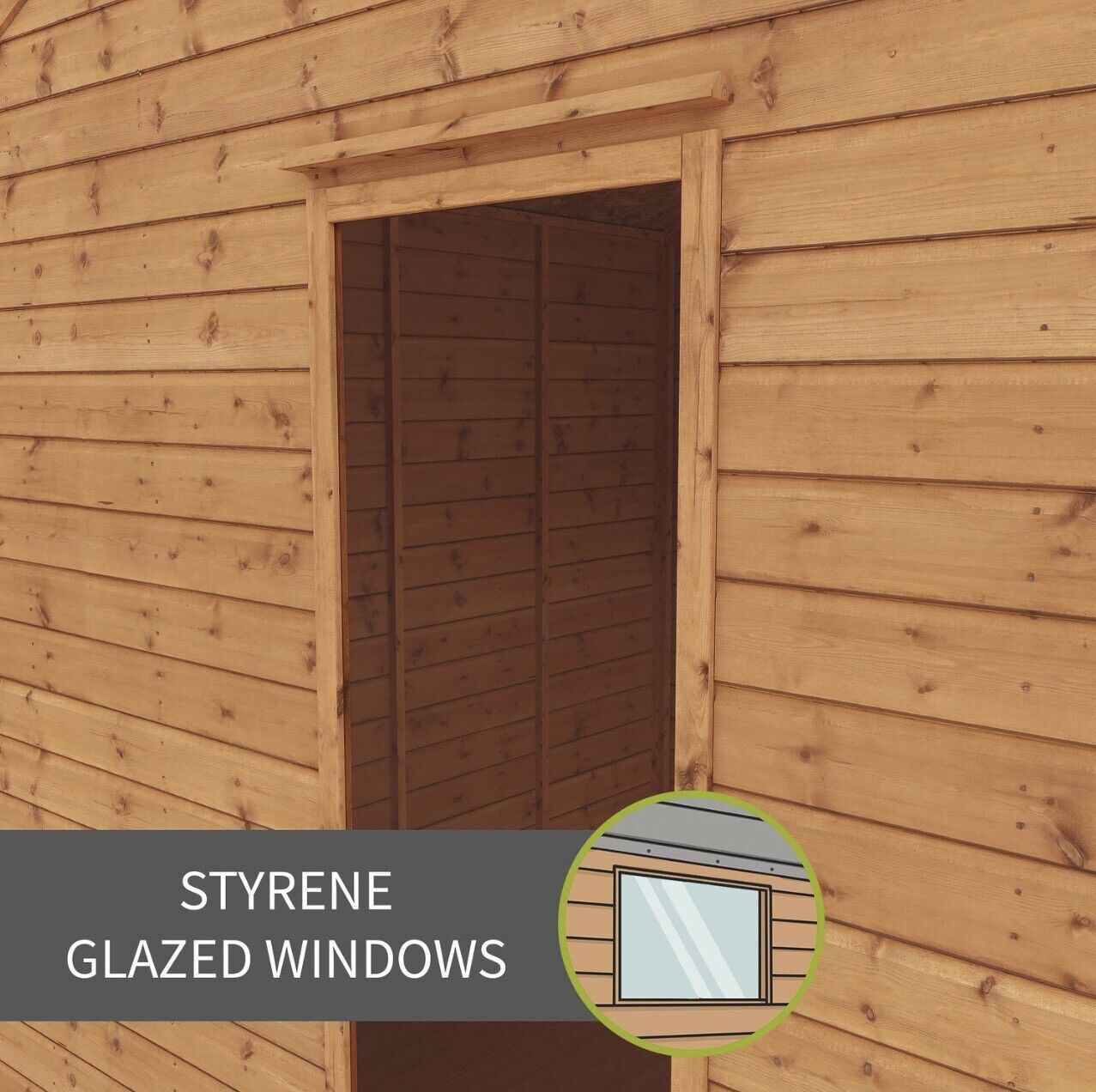 Summerhouse with Bi-Fold Shatterproof Doors and Lockable