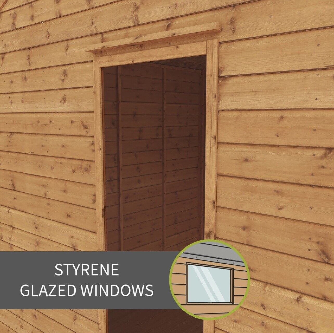 Summerhouse with Double Shatterproof Doors and Lockable