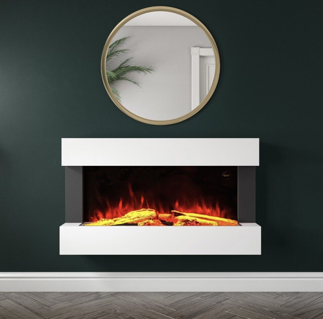 White Electric Fire LED Flame with Remote Control