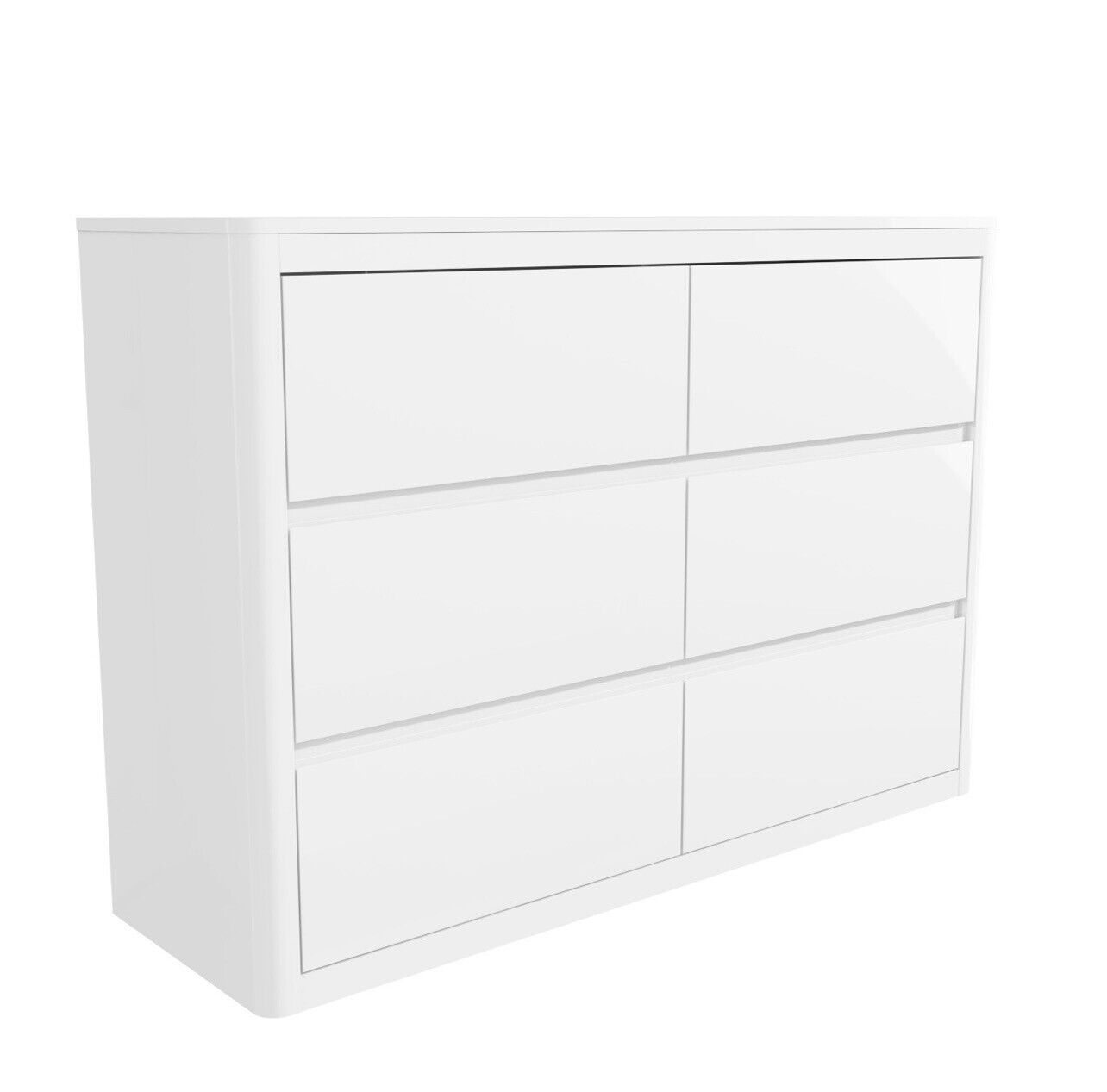 Gloss White Chest of Drawers Wooden