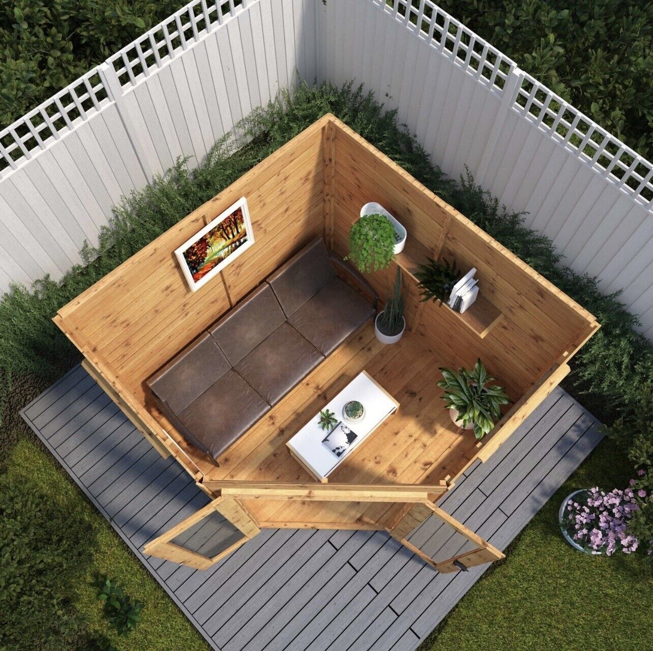 Summerhouse with Double Shatterproof Doors and Lockable