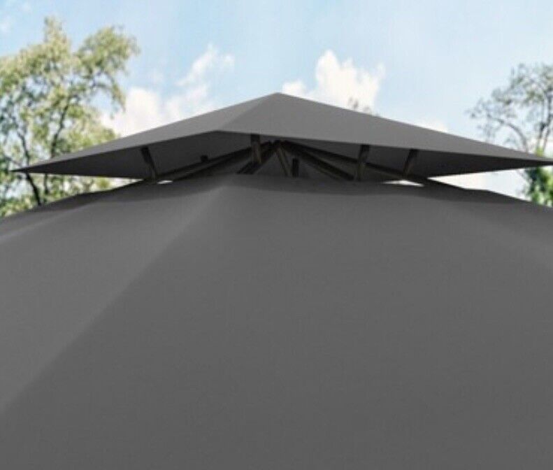 Steel Gazebo Ventilated Roof Outdoor Garden Patio