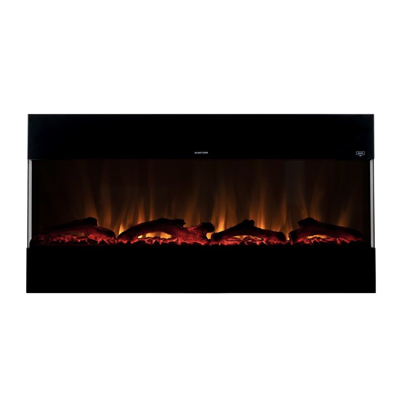 Black 60 Inch Electric Fire Inset with LED Flame Effect