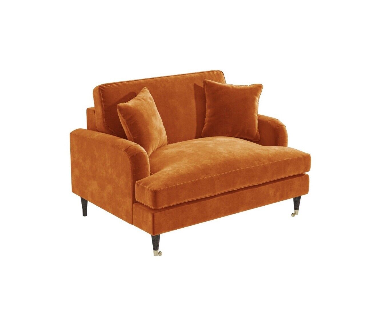 Loveseat Sofa Velvet Couch 2 Seater with Cushions