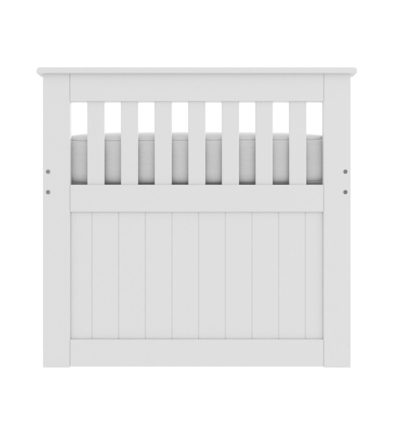White Single Guest Bed Pull Out Trundle with Drawers