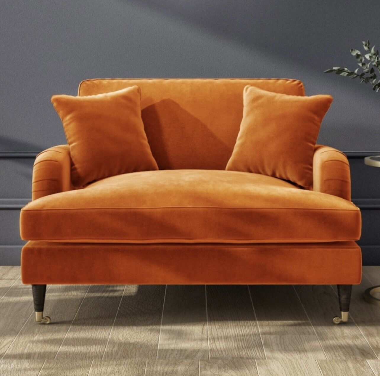 Loveseat Sofa Velvet Couch 2 Seater with Cushions