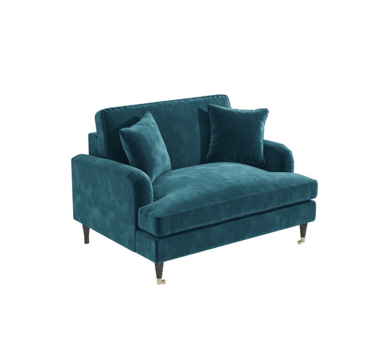 Velvet Loveseat Sofa Couch 2 Seater with Cushions