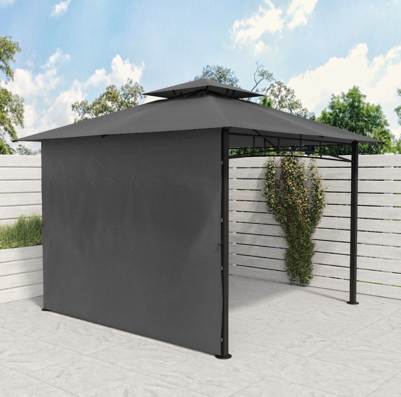 Steel Gazebo Ventilated Roof Outdoor Garden Patio