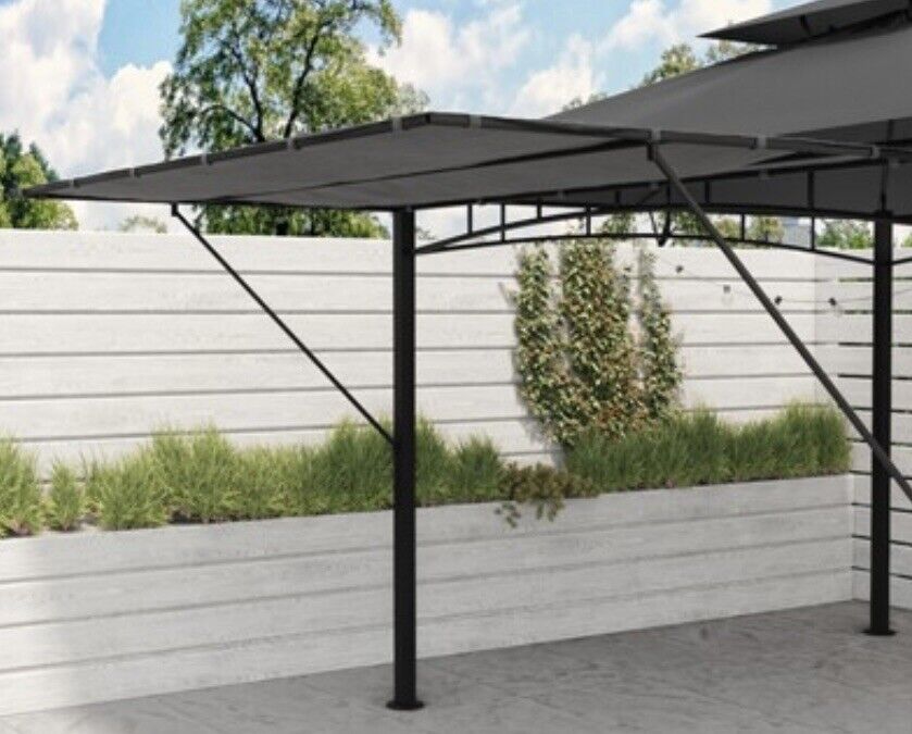 Steel Gazebo Ventilated Roof Outdoor Garden Patio